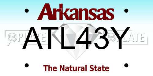 ATL43Y Arkansas License Plate
