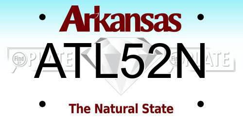 ATL52N Arkansas License Plate