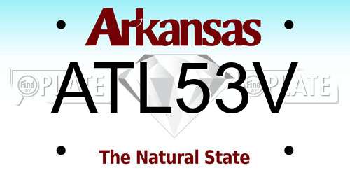 ATL53V Arkansas License Plate