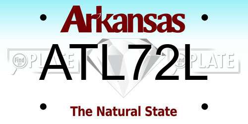 ATL72L Arkansas License Plate