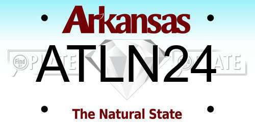 ATLN24 Arkansas License Plate