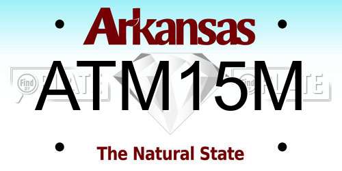 ATM15M Arkansas License Plate