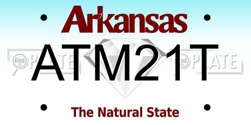 ATM21T Arkansas License Plate