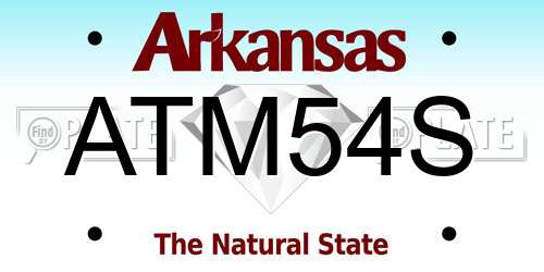 ATM54S Arkansas License Plate