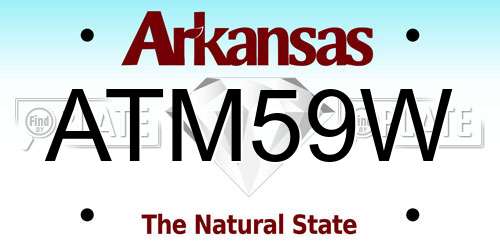 ATM59W Arkansas License Plate