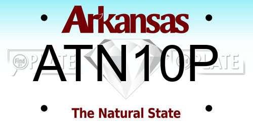 ATN10P Arkansas License Plate