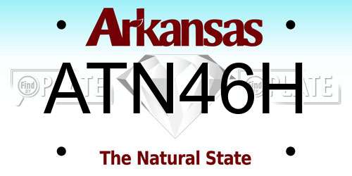 ATN46H Arkansas License Plate
