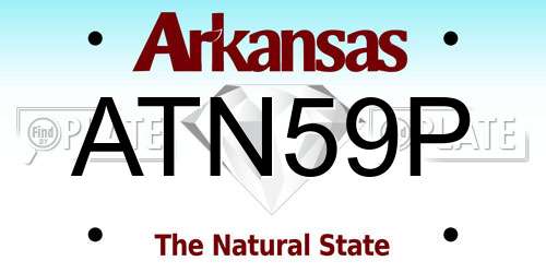 ATN59P Arkansas License Plate