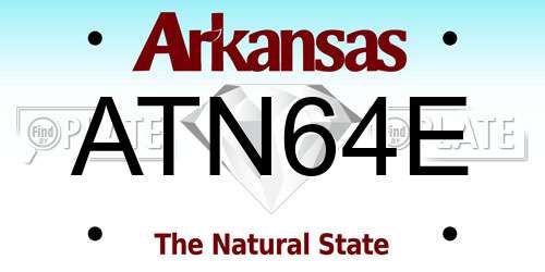 ATN64E Arkansas License Plate