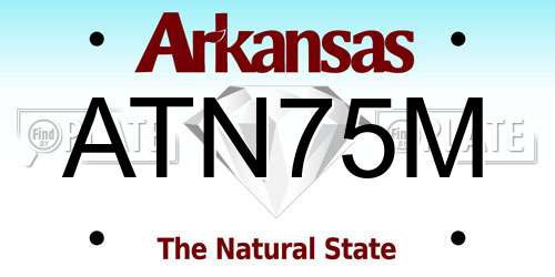 ATN75M Arkansas License Plate