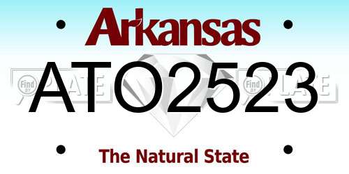 ATO2523 Arkansas License Plate