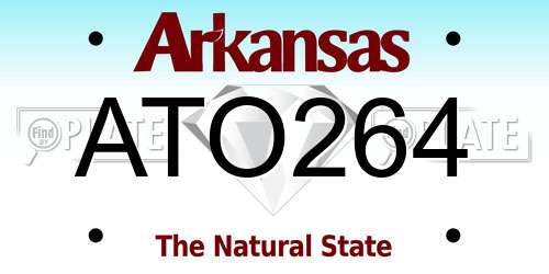 ATO264 Arkansas License Plate