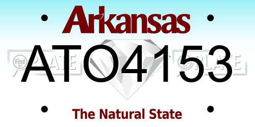 ATO4153 Arkansas License Plate