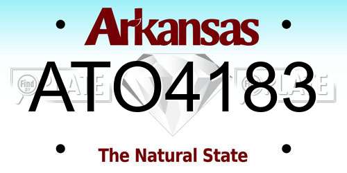ATO4183 Arkansas License Plate