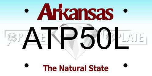 ATP50L Arkansas License Plate