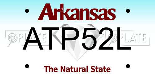 ATP52L Arkansas License Plate