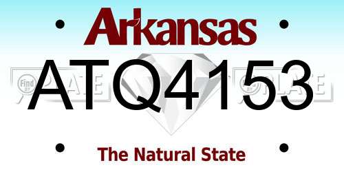 ATQ4153 Arkansas License Plate