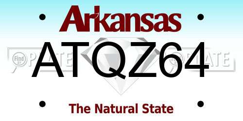 ATQZ64 Arkansas License Plate
