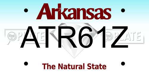 ATR61Z Arkansas License Plate