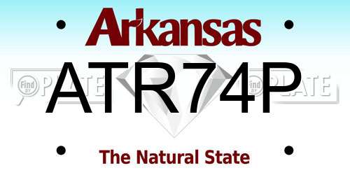 ATR74P Arkansas License Plate
