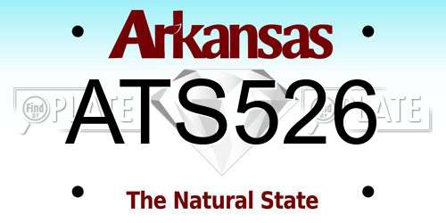 ATS526 Arkansas License Plate