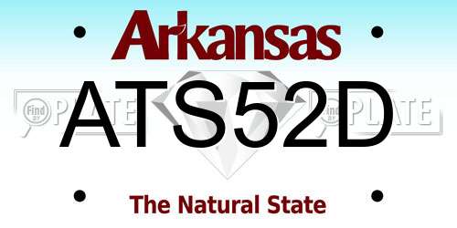 ATS52D Arkansas License Plate