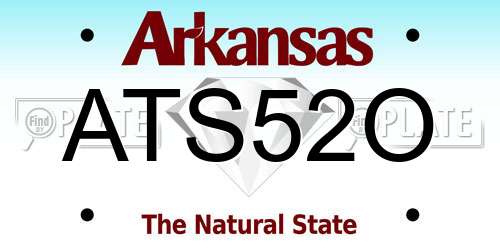 ATS52O Arkansas License Plate