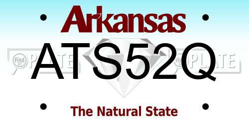 ATS52Q Arkansas License Plate