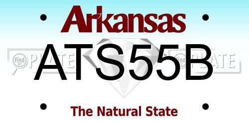 ATS55B Arkansas License Plate