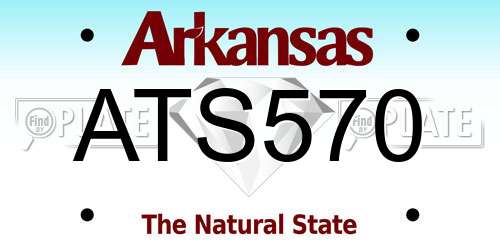 ATS570 Arkansas License Plate