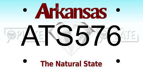 ATS576 Arkansas License Plate