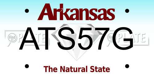 ATS57G Arkansas License Plate