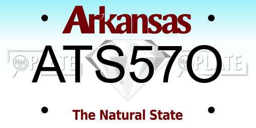 ATS57O Arkansas License Plate