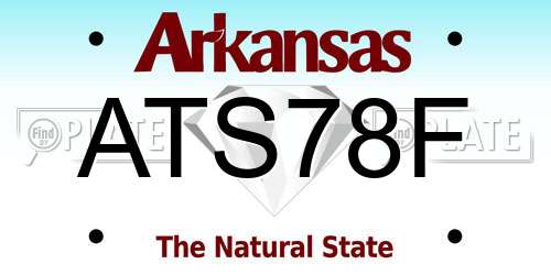 ATS78F Arkansas License Plate
