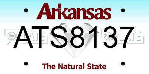 ATS8137 Arkansas License Plate