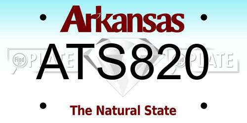 ATS820 Arkansas License Plate