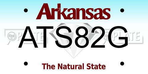 ATS82G Arkansas License Plate