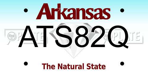 ATS82Q Arkansas License Plate