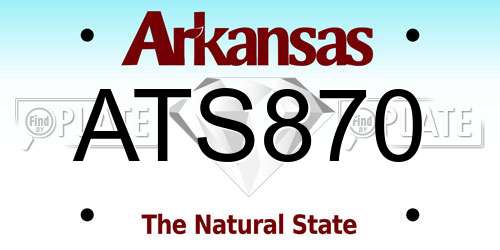 ATS870 Arkansas License Plate