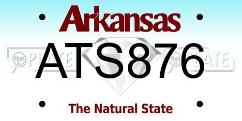 ATS876 Arkansas License Plate