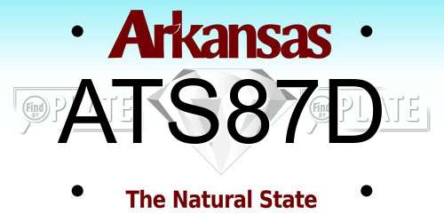 ATS87D Arkansas License Plate