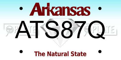 ATS87Q Arkansas License Plate