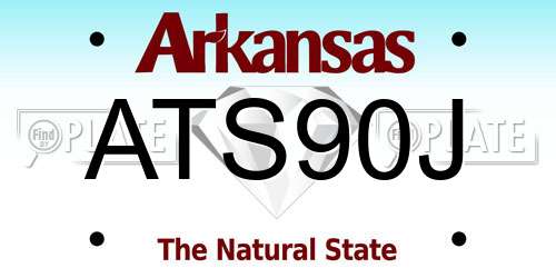 ATS90J Arkansas License Plate