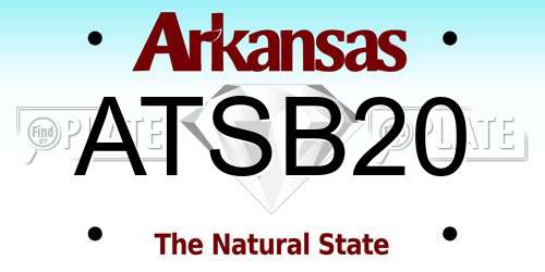 ATSB20 Arkansas License Plate