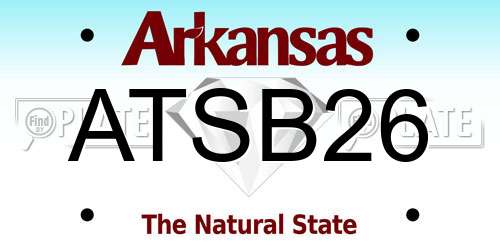ATSB26 Arkansas License Plate