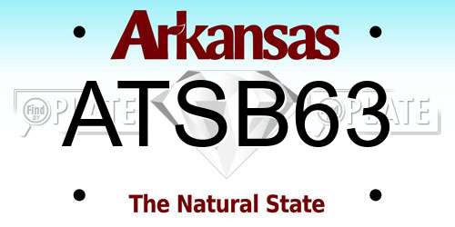 ATSB63 Arkansas License Plate