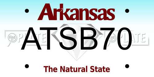 ATSB70 Arkansas License Plate