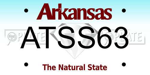 ATSS63 Arkansas License Plate