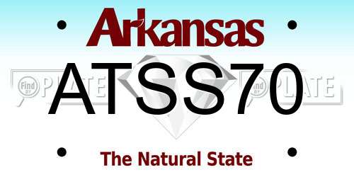 ATSS70 Arkansas License Plate