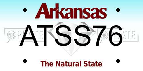ATSS76 Arkansas License Plate